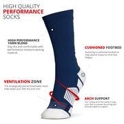 Baseball Woven Mid-Calf Socks - Eat Sleep Baseball