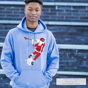 Guys Lacrosse Hooded Sweatshirt - Santa Laxer