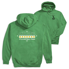 Softball Hooded Sweatshirt - 24-7 Softball (Back Design)