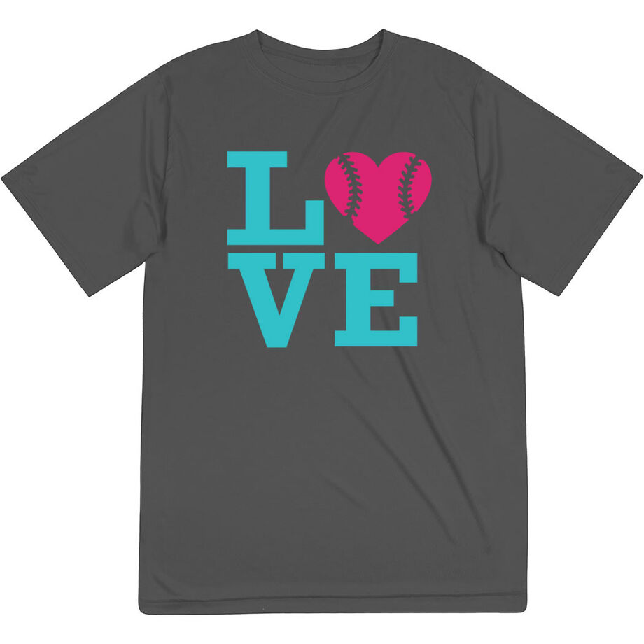 Softball Short Sleeve Performance Tee - Love