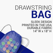 Volleyball Drawstring Backpack - Volleyball Makes Me Happy