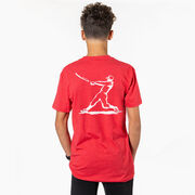 Baseball Short Sleeve T-Shirt - Baseball Player (Back Design)