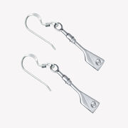 Sterling Silver Single Oar Earrings