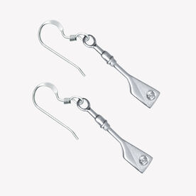 Sterling Silver Single Oar Earrings