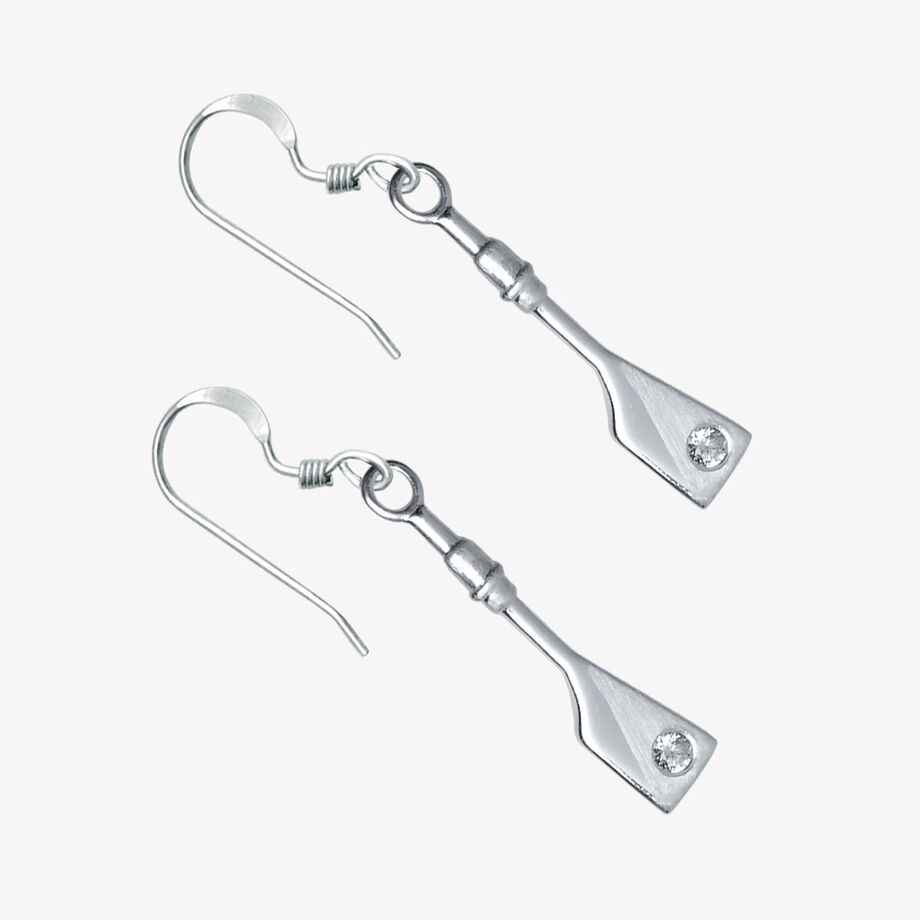 Sterling Silver Single Oar Earrings