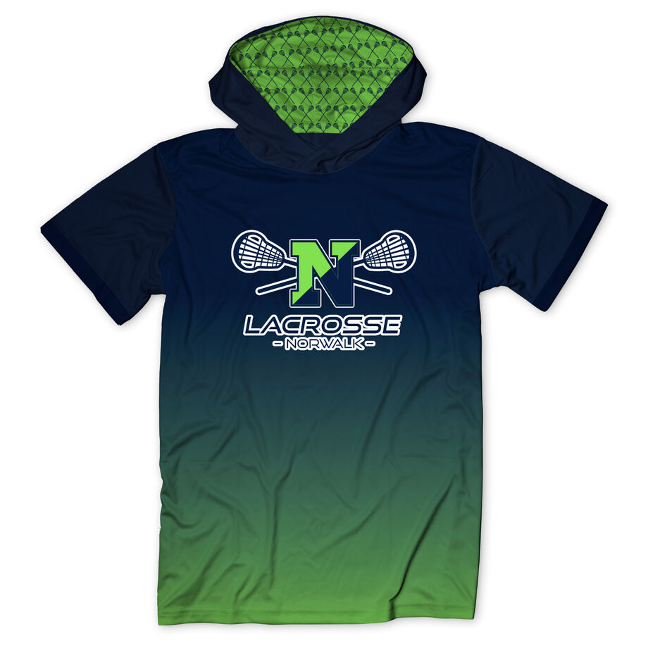 Lacrosse Lightweight Short Sleeve ShieldDri Hoodie - Norwalk - Gradient