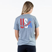 Soccer Short Sleeve T-Shirt - USA Patriotic (Back Design)