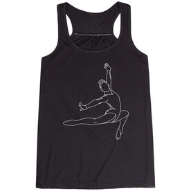 Gymnastics Flowy Racerback Tank Top - Gymnast Sketch