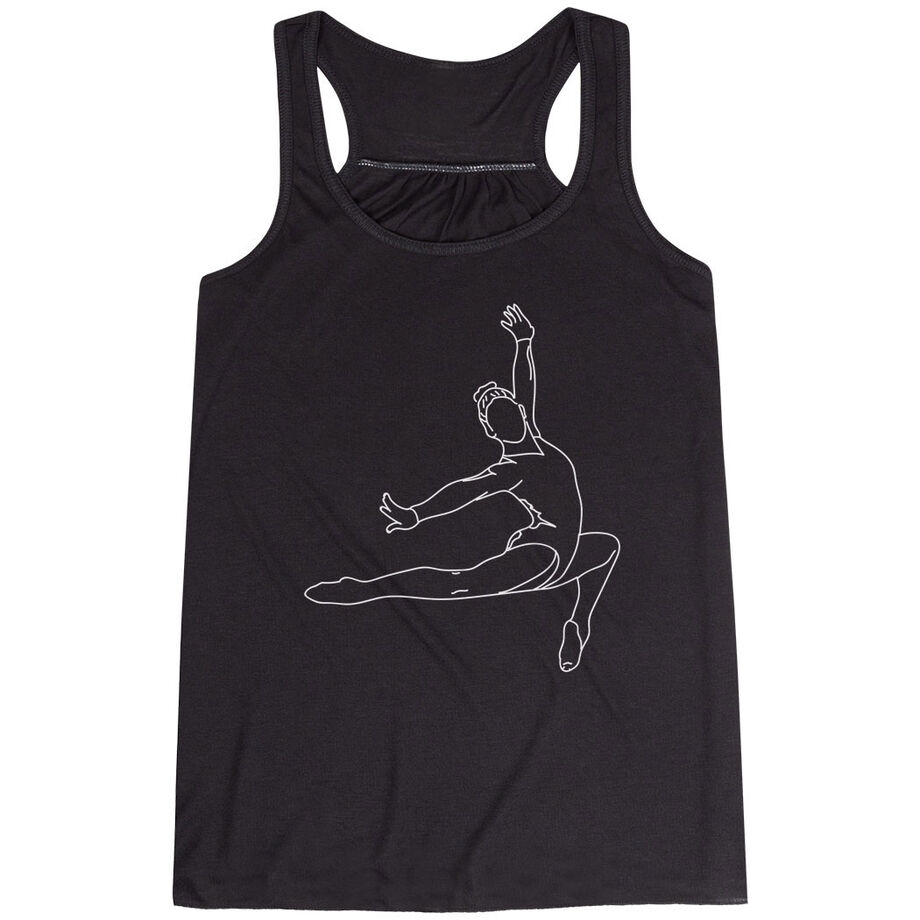 Gymnastics Flowy Racerback Tank Top - Gymnast Sketch
