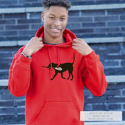 Guys Lacrosse Hooded Sweatshirt - Max The Lax Dog