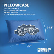 Skiing & Snowboarding Pillowcase - The Mountains Are Calling Goggles