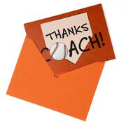 Baseball Greeting Card - Thanks Baseball Coach