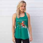 Hockey Flowy Racerback Tank Top - He's Checking It Twice