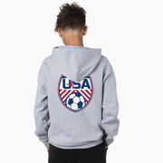 Soccer Hooded Sweatshirt - Soccer USA (Back Design)