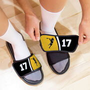Guys Lacrosse Repwell&reg; Slide Sandals - Personalized Jumpshot