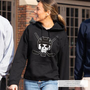 Hockey Hooded Sweatshirt - Hockey Helmet Skull