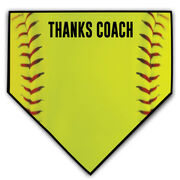 Softball Home Plate Plaque - Thanks Coach