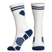 Pickleball Woven Mid-Calf Socks - Crossed Paddles