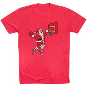 Basketball T-Shirt Short Sleeve - Slam Dunk Santa