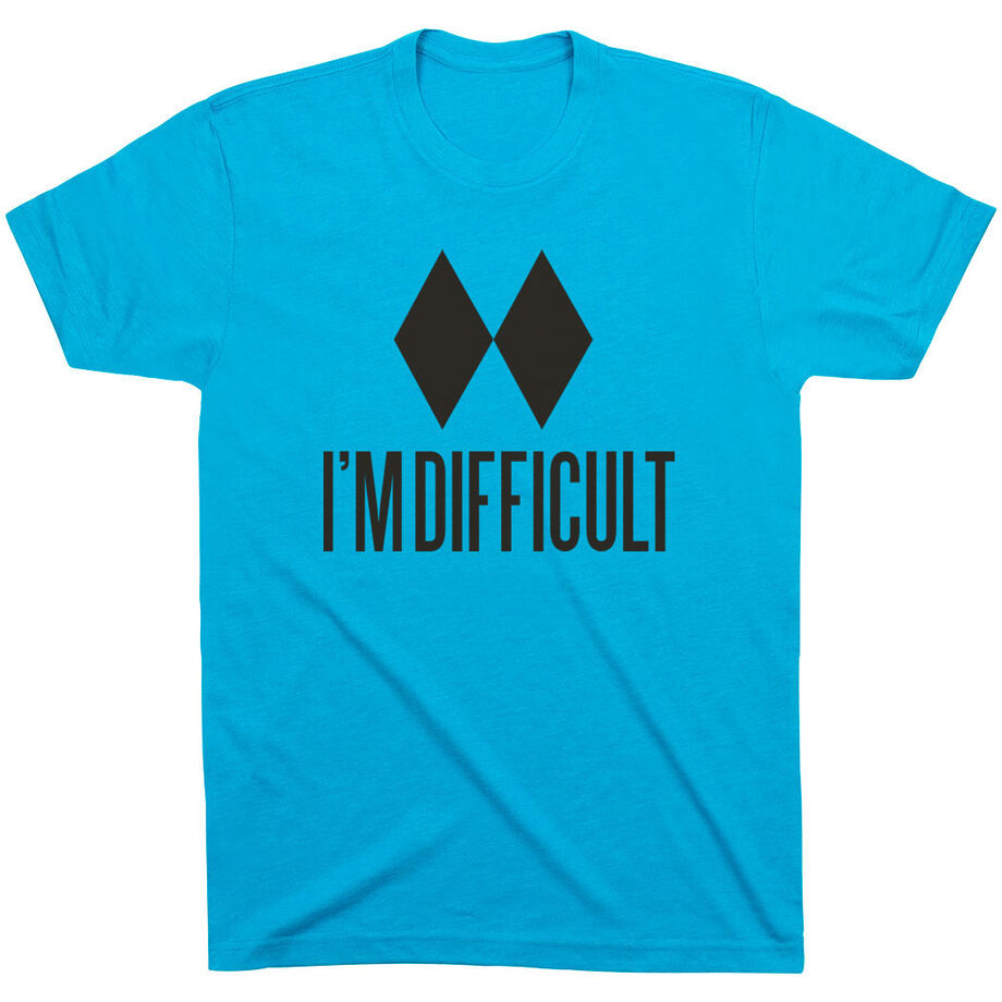 Skiing & Snowboarding Short Sleeve T-Shirt - I'm Difficult