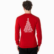 Lacrosse Tshirt Long Sleeve - Merry Laxmas Tree (Back Design)