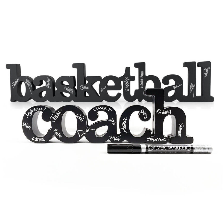 Basketball Coach Wood Words Ready To Autograph