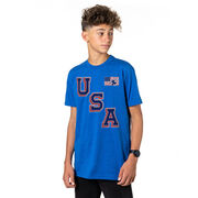 Hockey T-Shirt Short Sleeve - Hockey USA Gold