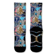 Guys Lacrosse Graphic Flex Mid-Calf Socks - Lacrosse Life