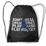 Hockey Drawstring Backpack - Bones Heal Hockey
