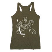 Hockey Women's Everyday Tank Top - Hockey Goalie Sketch