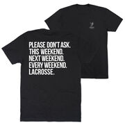 Lacrosse Short Sleeve T-Shirt - All Weekend Lacrosse (Back Design)