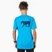 Hockey Short Sleeve T-Shirt - Rocky The Hockey Dog (Back Design)