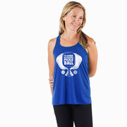 Pickleball Flowy Racerback Tank Top - I'd Rather Be Playing Pickleball