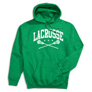 Guys Lacrosse Hooded Sweatshirt - Crossed Sticks