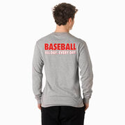 Baseball Tshirt Long Sleeve - Baseball All Day Everyday (Back Design)