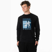 Guys Lacrosse Tshirt Long Sleeve - Survival of the Fittest