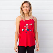  Soccer Flowy Racerback Tank Top - Skeleton Striker