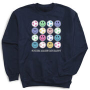 Soccer Crewneck Sweatshirt - Soccer Makes Me Happy