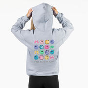 Cheerleading Hooded Sweatshirt - Cheer Makes Me Happy (Back Design)