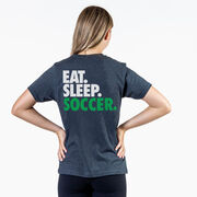 Soccer Short Sleeve T-Shirt - Eat. Sleep. Soccer (Back Design)