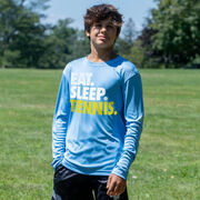 Tennis Long Sleeve Performance Tee - Eat. Sleep. Tennis.