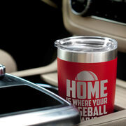 Baseball 20oz. Double Insulated Tumbler - Home Is Where Your Baseball Dad Is