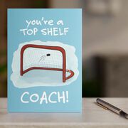 Hockey Greeting Card - Top Shelf Hockey Coach