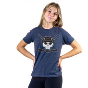 Hockey Short Sleeve Tee - Hockey Helmet Skull