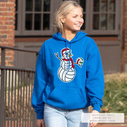 Volleyball Hooded Sweatshirt - Serving Holiday Cheer