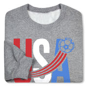 Soccer Crewneck Sweatshirt - USA Patriotic