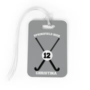 Field Hockey Bag/Luggage Tag - Personalized Team Crossed Sticks