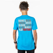 Football Short Sleeve T-Shirt - Bones Saying (Back Design)