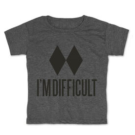 Skiing & Snowboarding Toddler Short Sleeve Tee - I'm Difficult