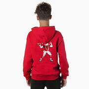 Football Hooded Sweatshirt - Touchdown Santa (Back Design)